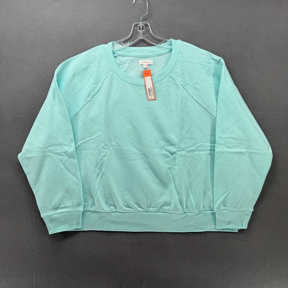 Colsie Tops - Colsie Women's Blue Aqua Mint Raglan Sweatshirt Pullover Top Size 2X